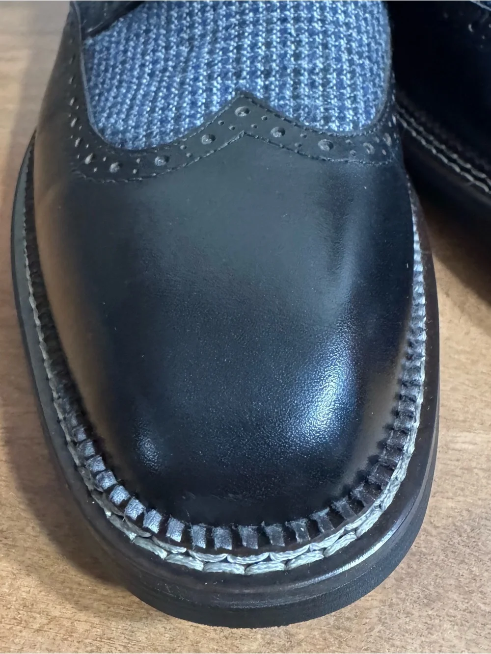 Brand New VINTAGE FOUNDRY Wilfred Mixed Media Derby Shoes